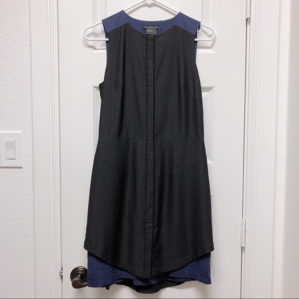 Armani Exchange office work dress blue and black 6